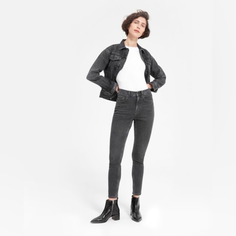 Everlane The High-Rise Skinny Jean in Washed Black Size 27 ankle